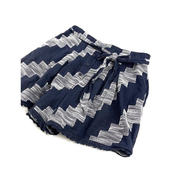 Anthropologie Skies Are Blue Button Front Waist Tie Shorts - Picture 3 of 5